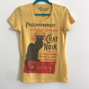 Delia’s Yellow Black Cat T-Shirt